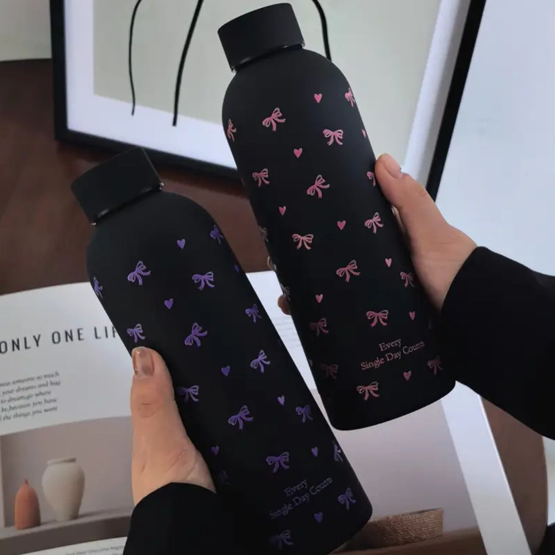 Bow & Heart Stainless Steel Insulated Water Bottle