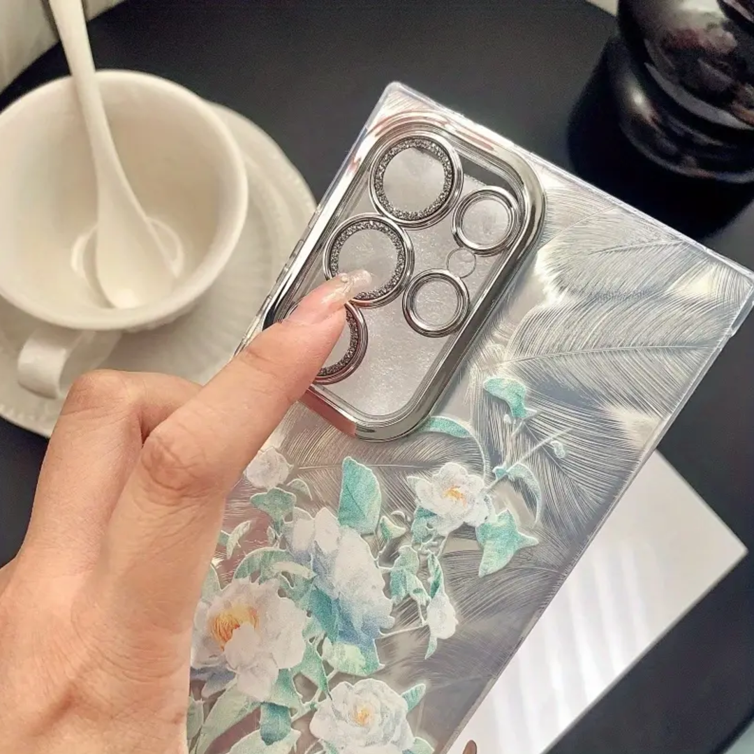 Elegant Camellia Feather Case - Samsung