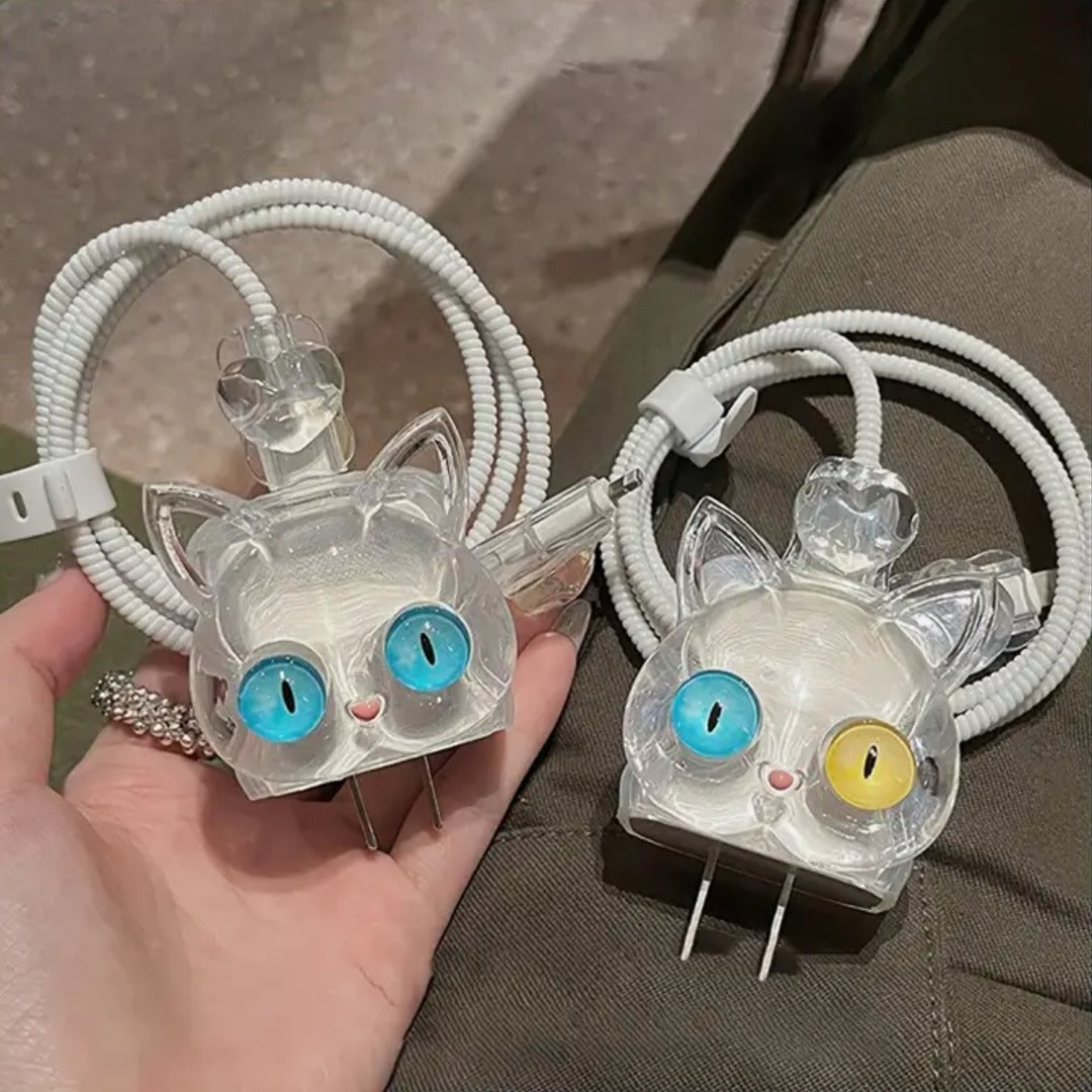 3D Cat Adorable Charger Protector Kit