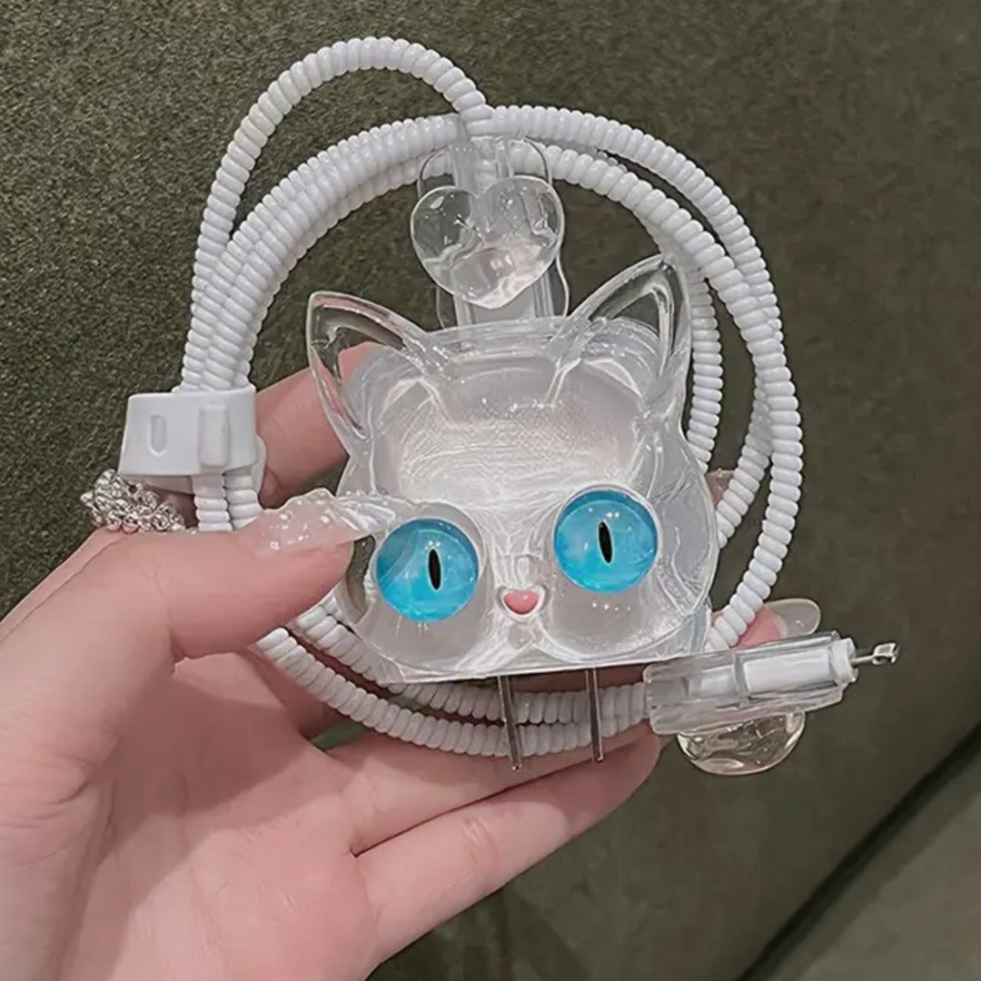 3D Cat Adorable Charger Protector Kit