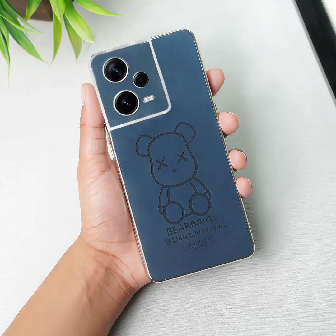Bear Embossed Leather Case - Xiaomi