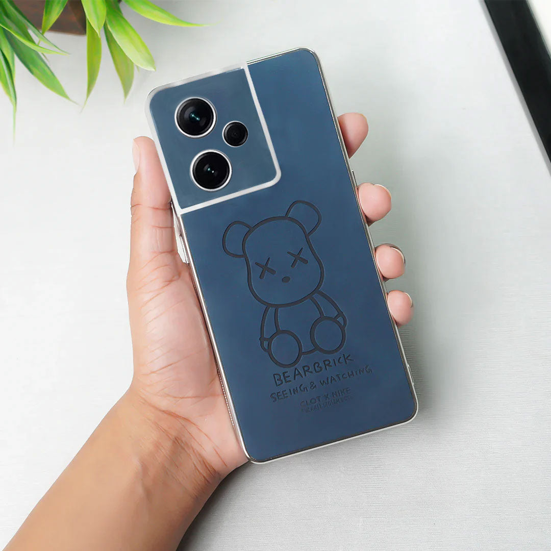 Bear Embossed Leather Case - Xiaomi