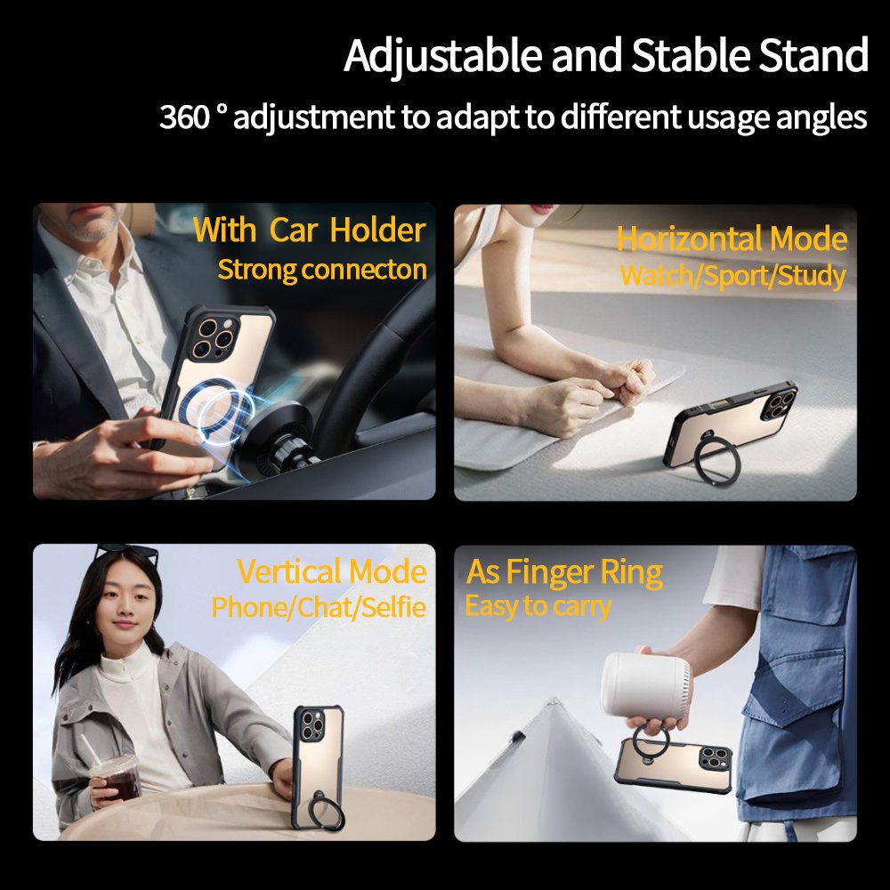 Radiant Magnetic Stand Edge Guard Case - iPhone