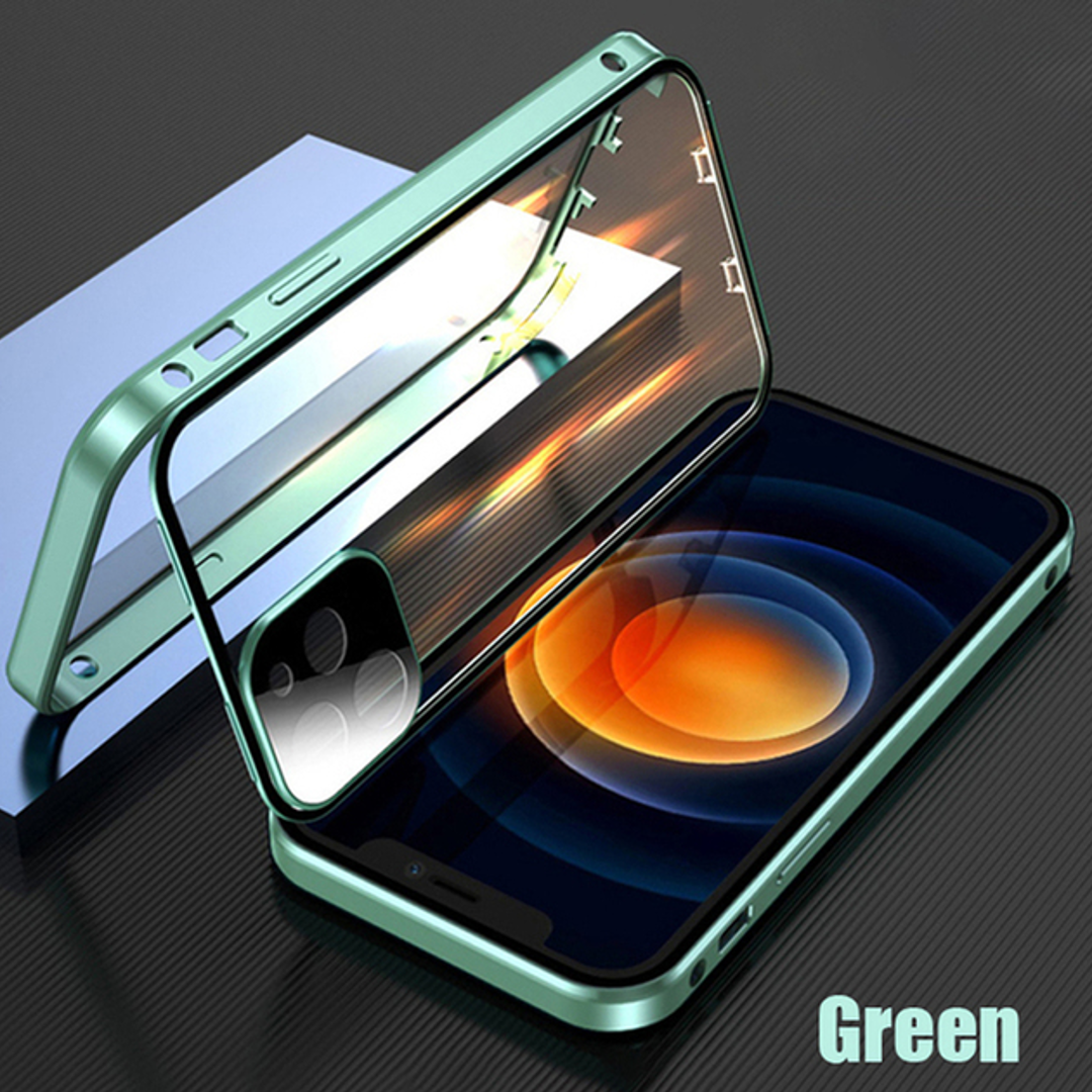 Auto Fit Magnetic Glass Camera Protective Case - iPhone