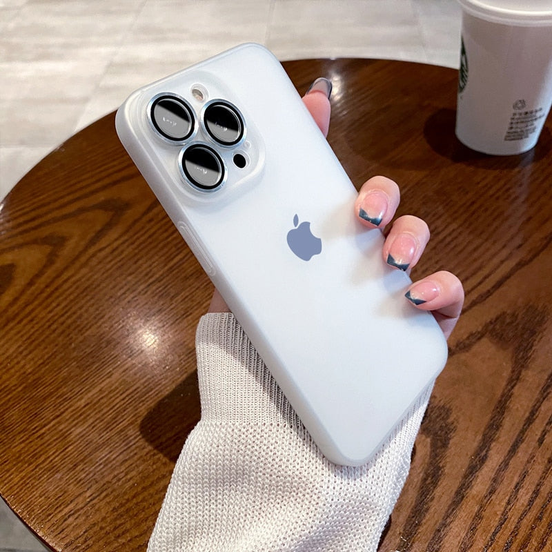 iPhone Series Ultra-Thin Matte Paper Back Case