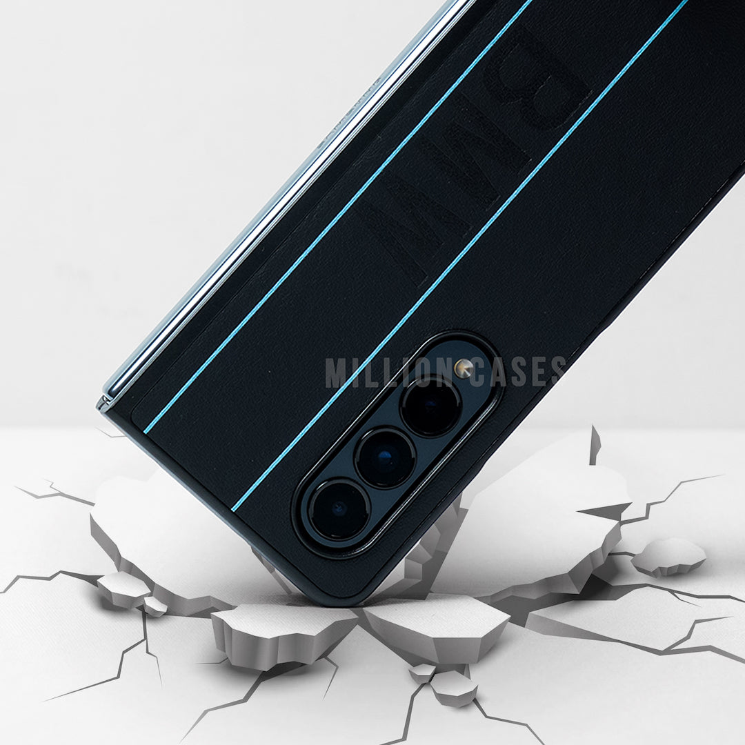 Galaxy Z Fold4 BMW Luxury Logo Stripe Case