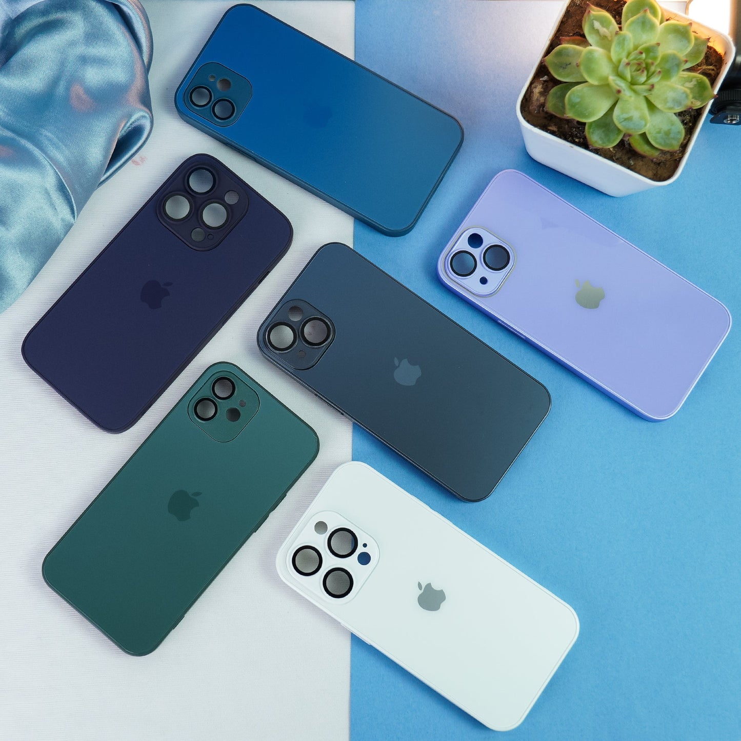 iPhone Series Matte Glass Camera Lens Shell Case