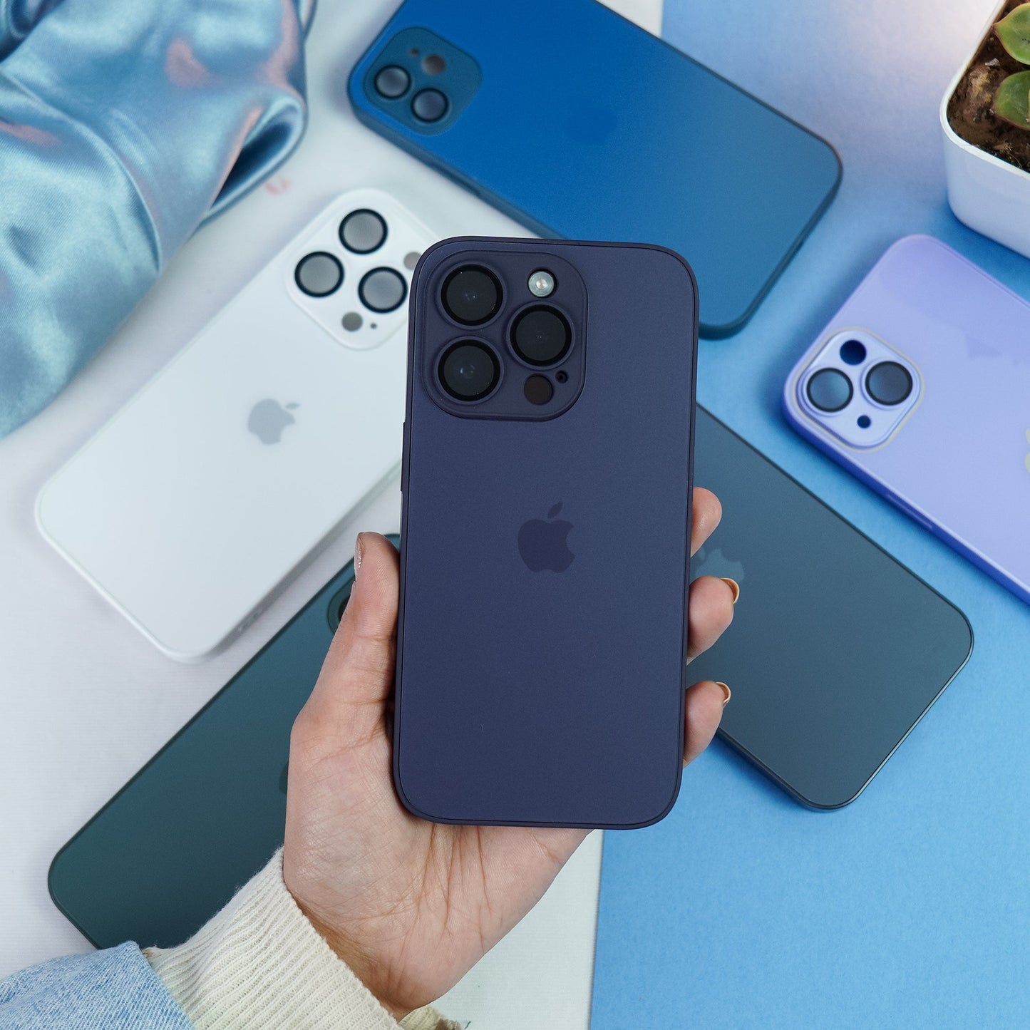 iPhone Series Matte Glass Camera Lens Shell Case