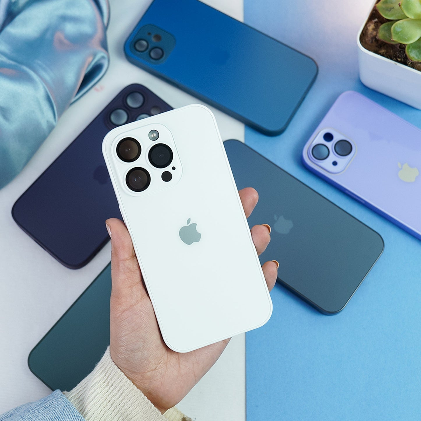 iPhone Series Matte Glass Camera Lens Shell Case