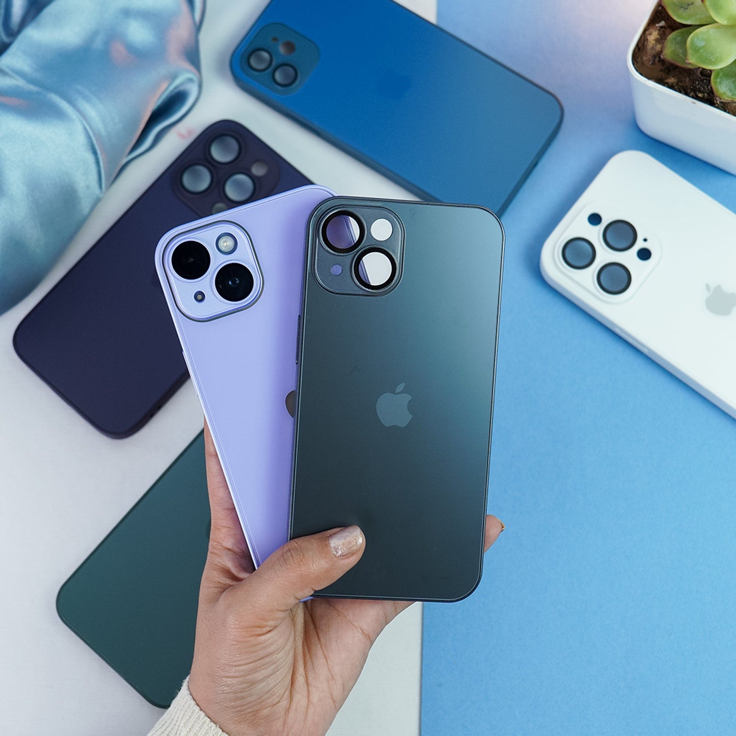 iPhone Series Matte Glass Camera Lens Shell Case