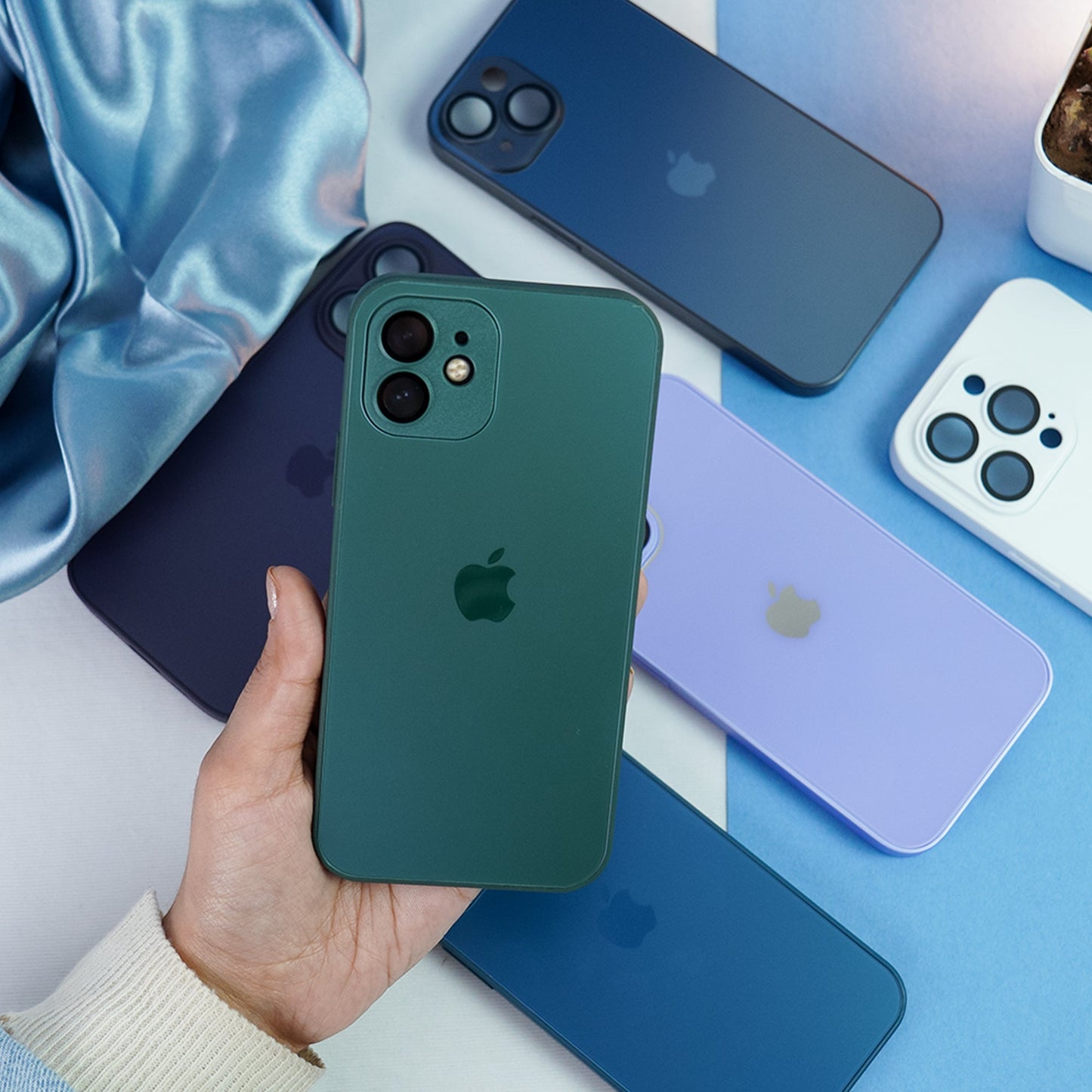 iPhone Series Matte Glass Camera Lens Shell Case