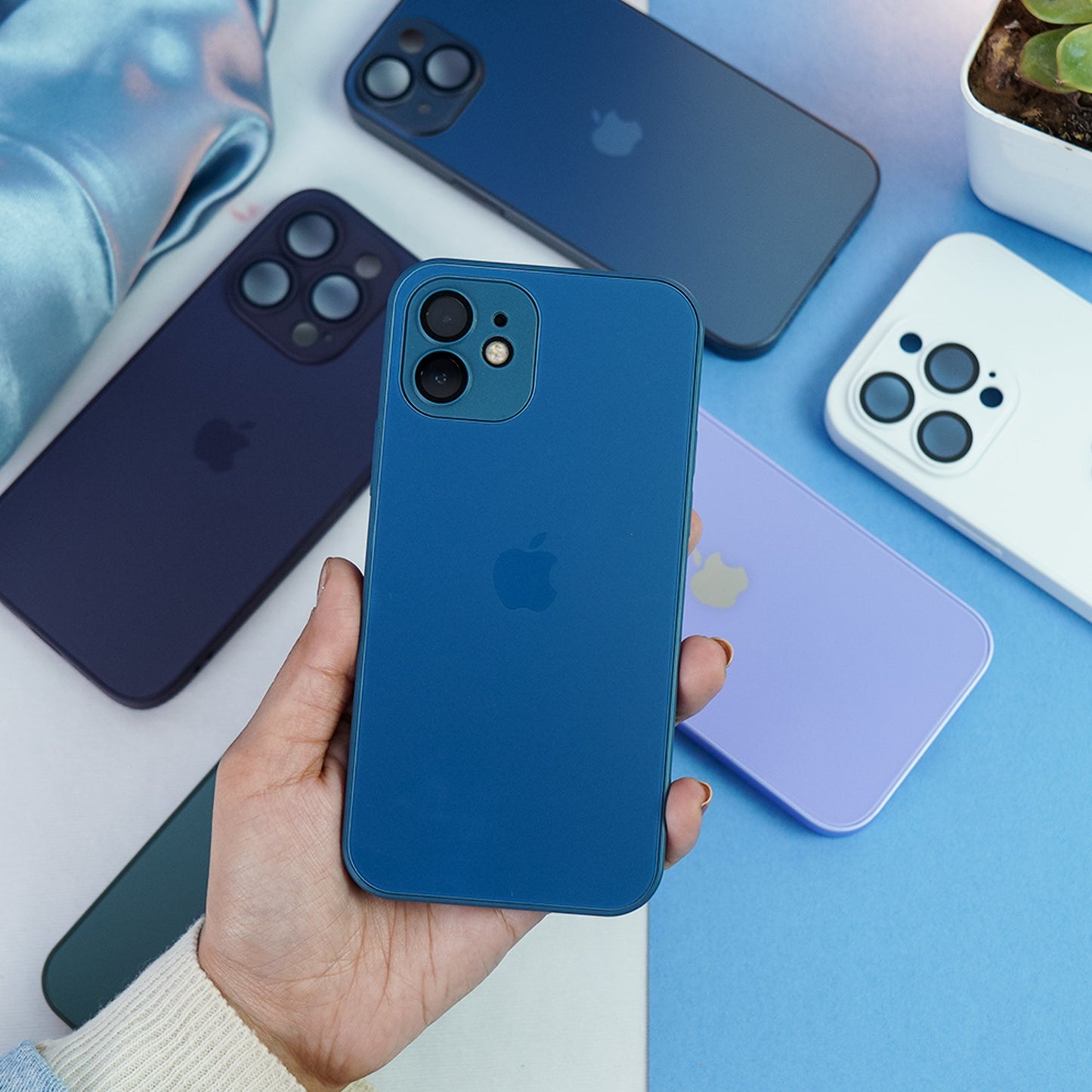 iPhone Series Matte Glass Camera Lens Shell Case