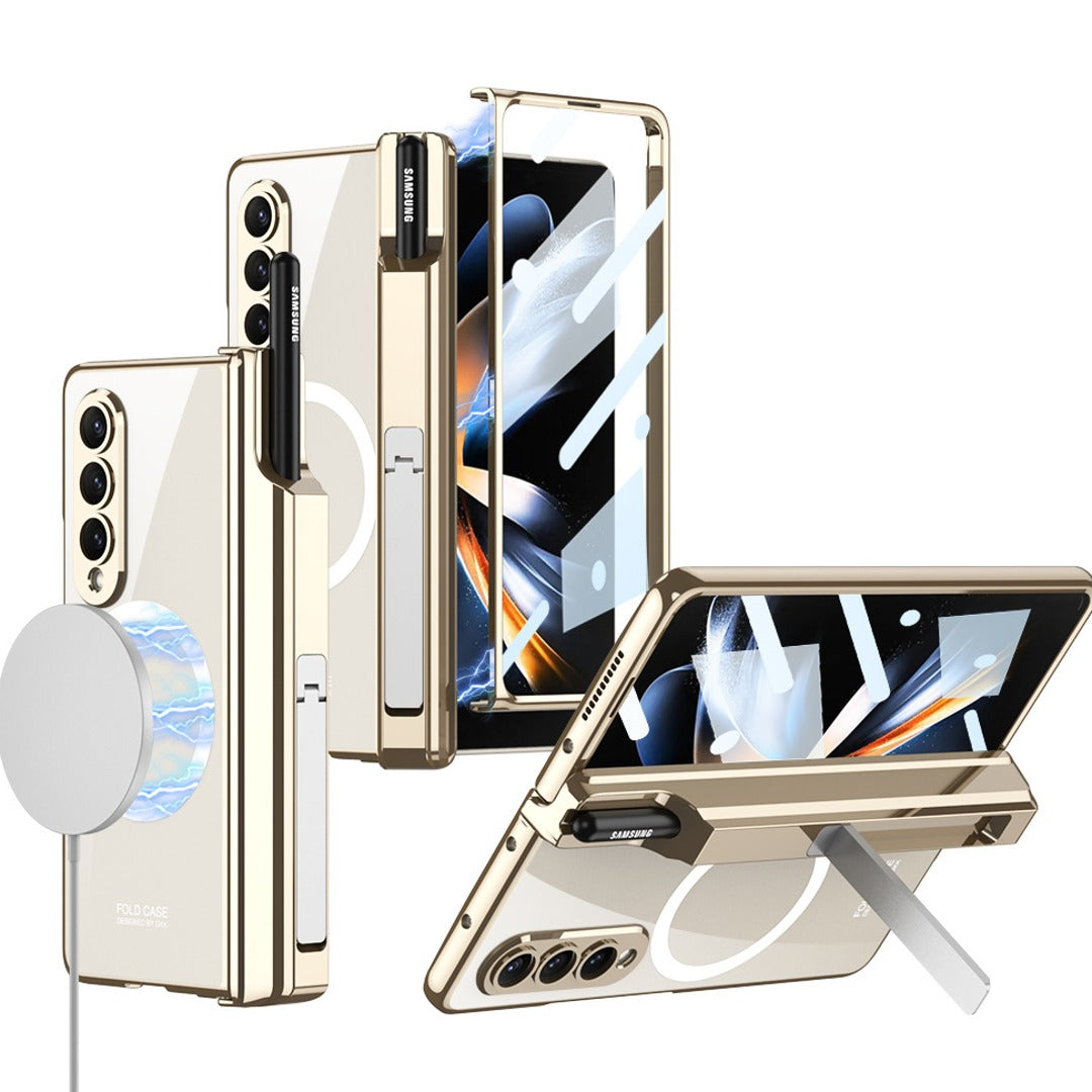 Galaxy Z Fold4 Magnetic Magsafe Metal Bracket S Pen Slot Case