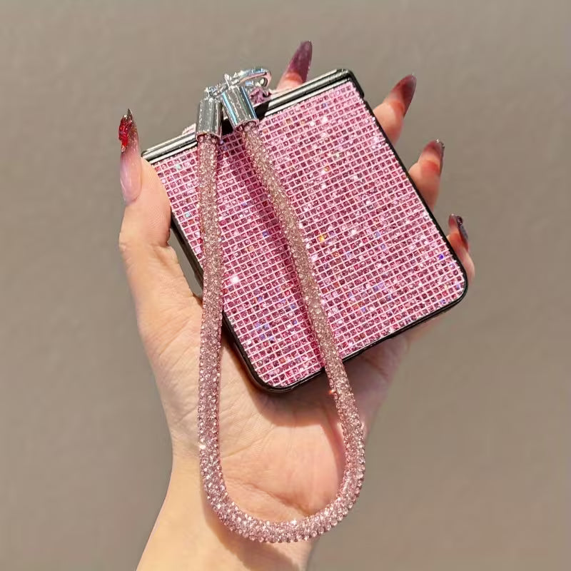 Galaxy Z Flip Series Duchess Diamond Loop Wristlet Case