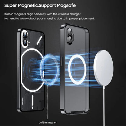 Ultra Thin Metal Glass Magnetic Case - Nothing