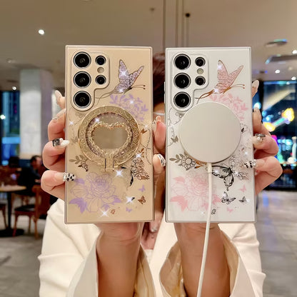Butterfly Aura Floral Ring Case
