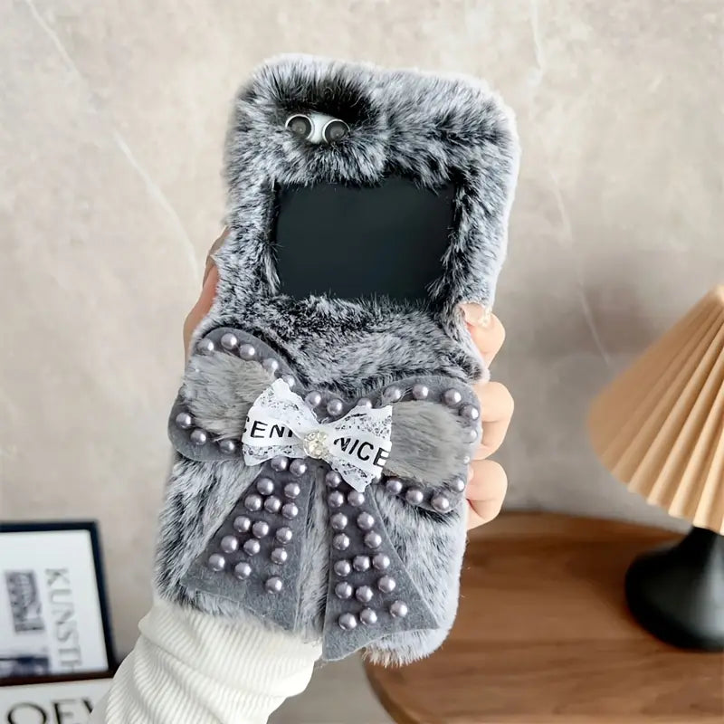 Fluff & Bow Flip Case - Samsung