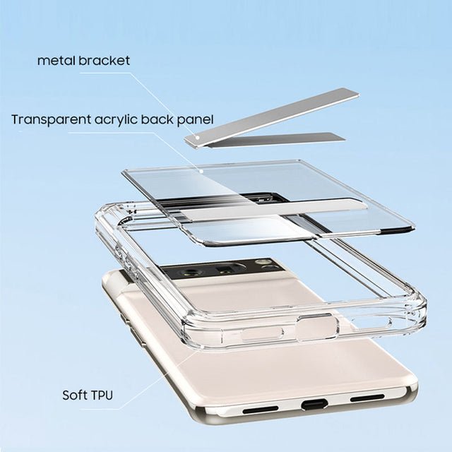 Versatile Refined Clear Kickstand Case - Google