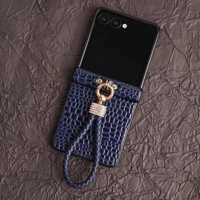Galaxy Z Flip Series Noble Knot Croco Signature Case