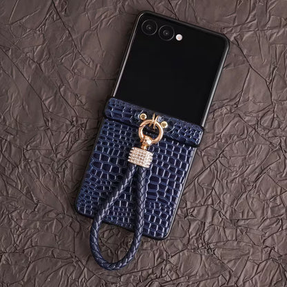 Galaxy Z Flip Series Noble Knot Croco Signature Case