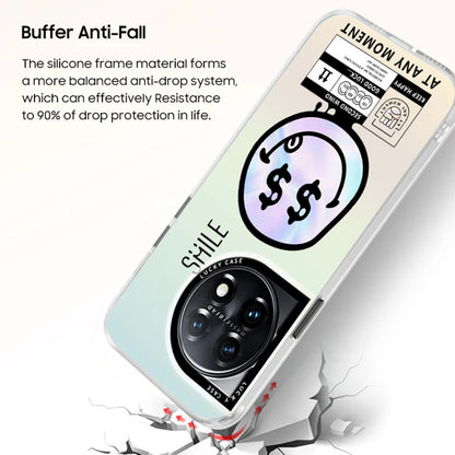 Playful Smiling Face Aurora Laser Case