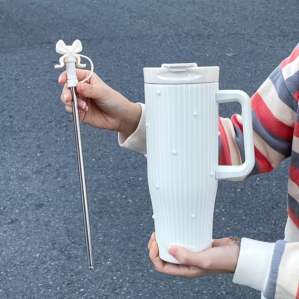 Snowflake Ribbed Insulated Tumbler