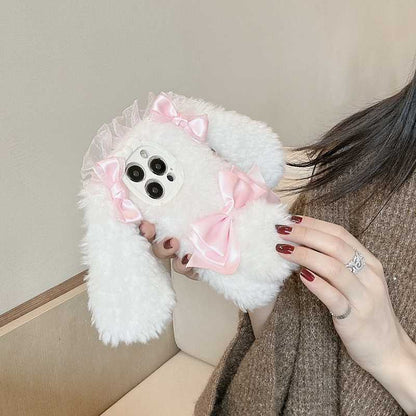 Fluffy Bunny Bow Ribbon Case