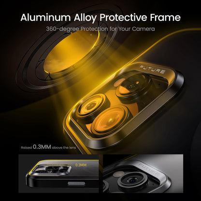 Sleek Matte Metal Lens Shield Case - iPhone