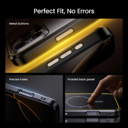 Sleek Matte Metal Lens Shield Case - iPhone
