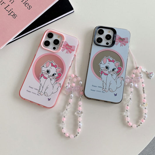 Cute White Kitten Cartoon Phone case with Adorable Charm