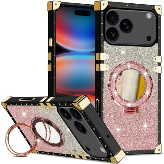 Boxed Bling Glitter Ring Case