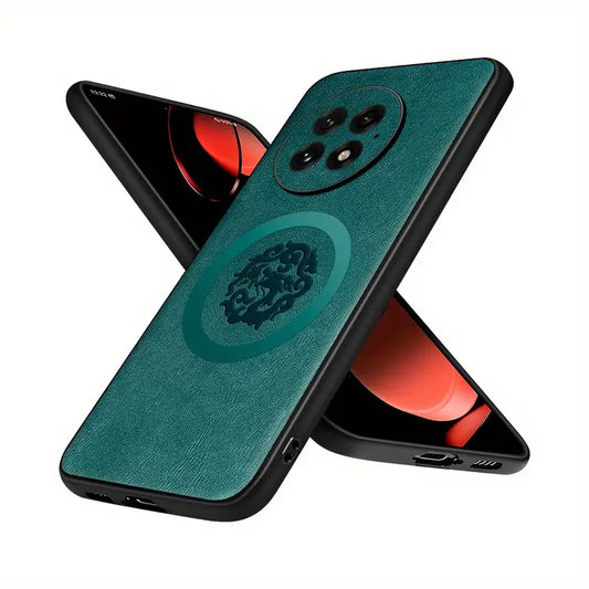 Sleek Faux Leather Cyan Case - OnePlus