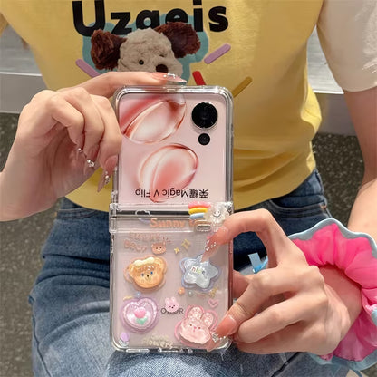 Galaxy Z Flip Series Whimsical Candy Character Strap Case