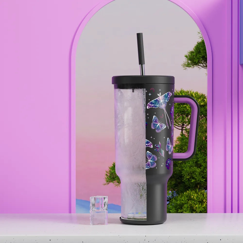 Cosmic Dark Fairy Wings Tumbler