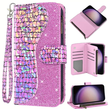 Glitter Phone Case with Wallet & Wrist Strap
