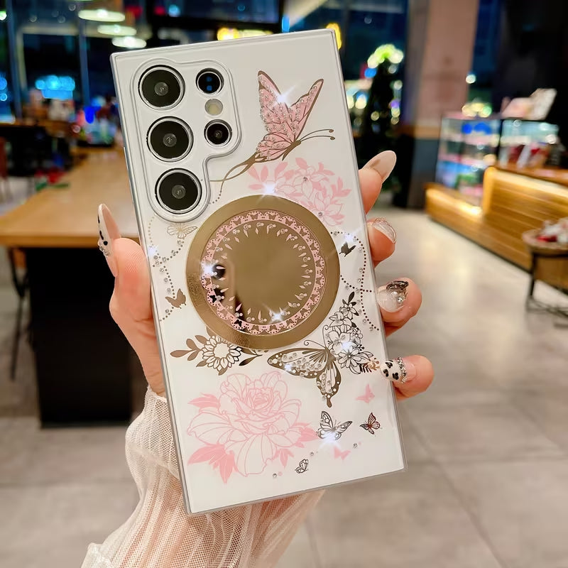 Butterfly Aura Floral Ring Case
