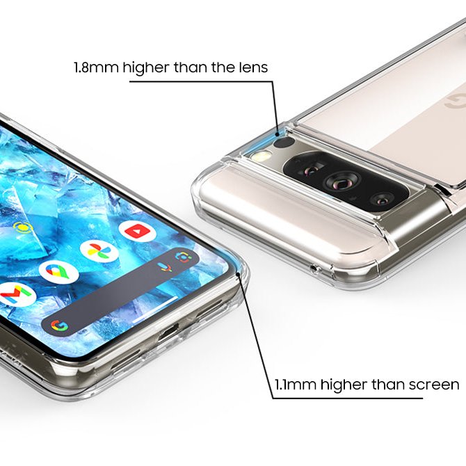 Versatile Refined Clear Kickstand Case - Google