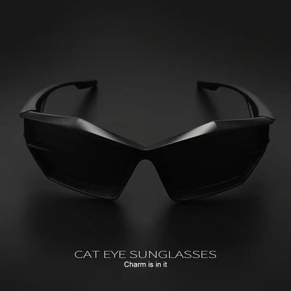 Sleek Crystal Cat-Eye Sunglasses