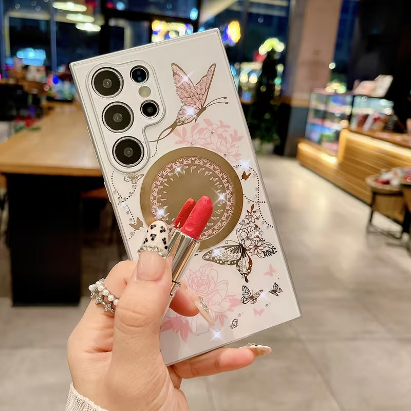 Butterfly Aura Floral Ring Case