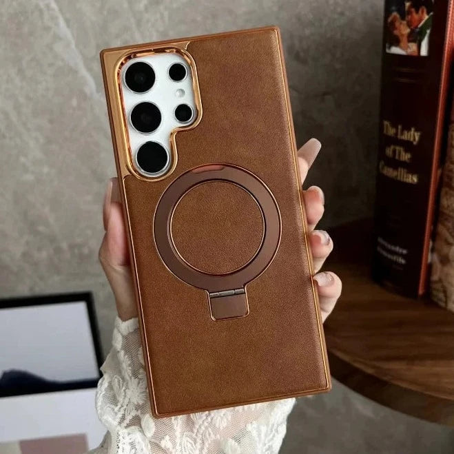 Luxury Plating Magnetic Bracket Shield Case