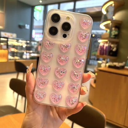 Glam Love Heart Phone Case
