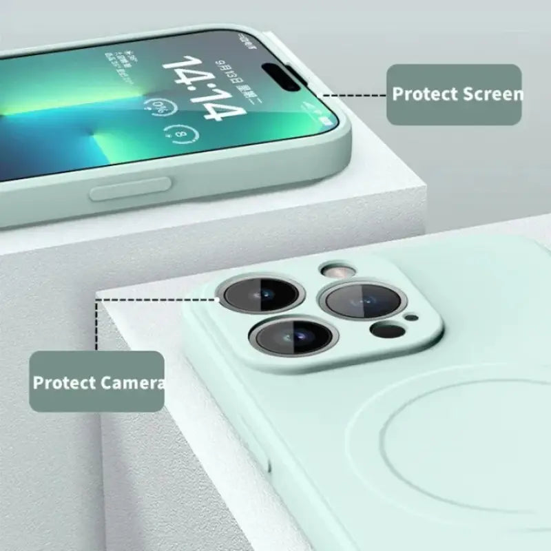 Premium Embossed Magsafe Lens Shield Case - iPhone