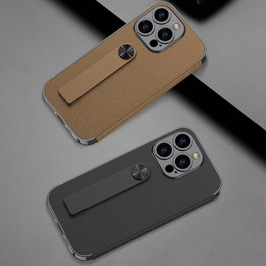 Elegance Rich Finish Flip Leather Case - iPhone