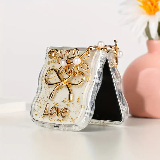 Golden Bloom Luxe Flip Case - Samsung