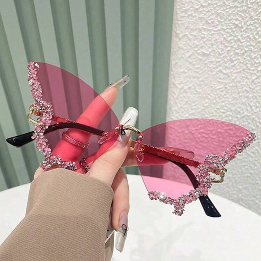 Crystal Butterfly Wings Sunglasses