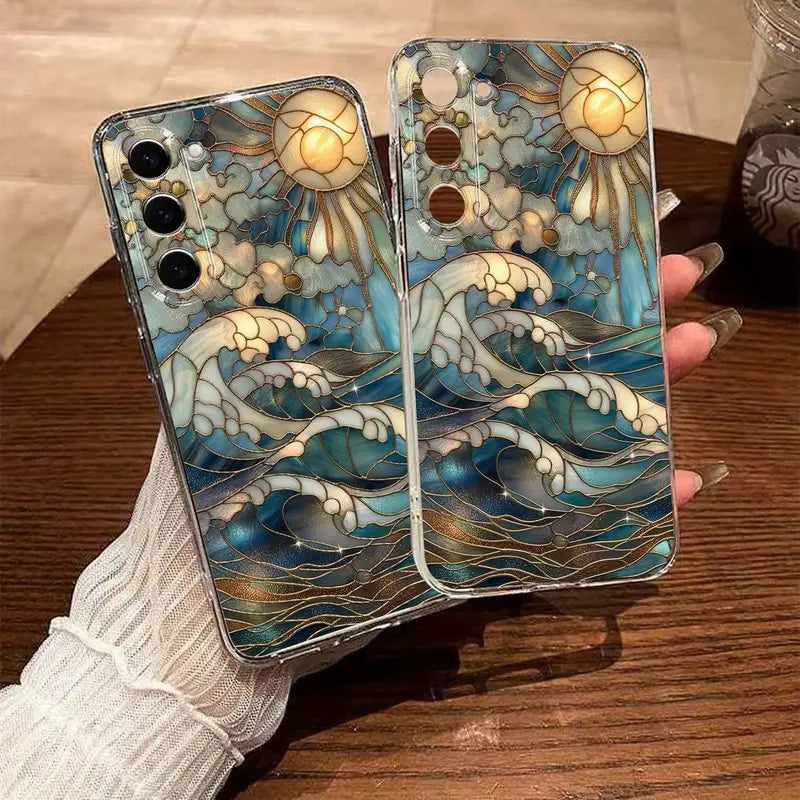 Ocean Sun Stained Glass Phone Case - Samsung