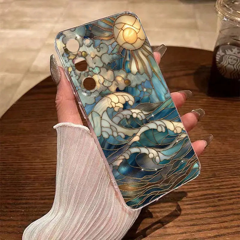 Ocean Sun Stained Glass Phone Case - Samsung