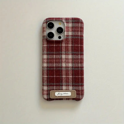Cozy Luxe Plaid Fabric Phone Case
