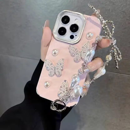 Elegant Rhinestone Butterfly Bling Case