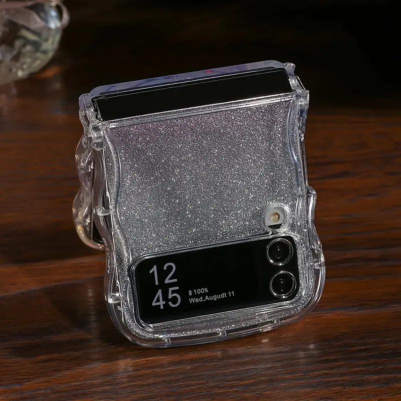 Classic Wave Glitter Butterfly Phone Case - Samsung